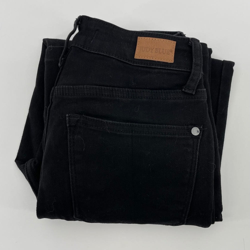 Judy Blue Women's Straight Leg Jeans Black High Rise Stretch JB88451 Size 0/24
